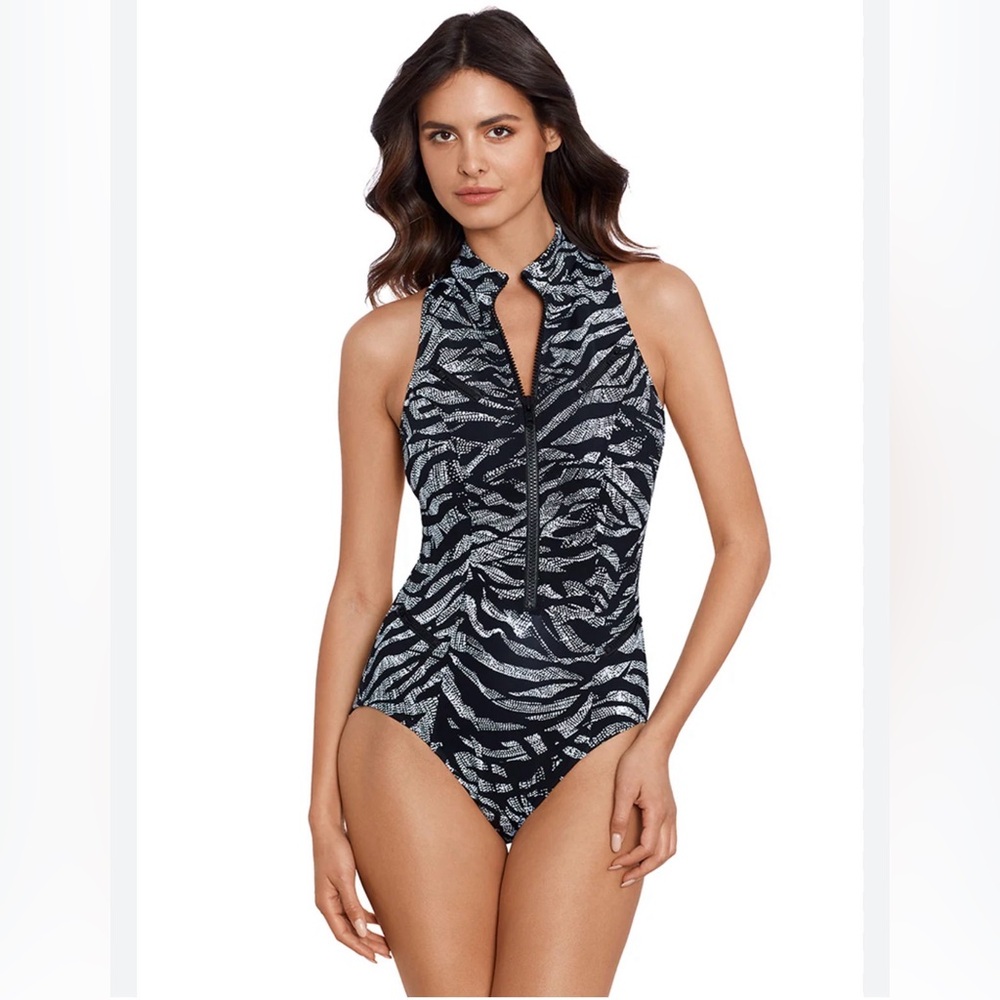 NWT Magicsuit Women's Tabbi Scuba Coco One-Piece Swimsuit